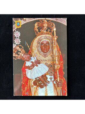Vintage Postcard 2000s Black Madonna Virgin Candelaria Tenerife Canary Islands